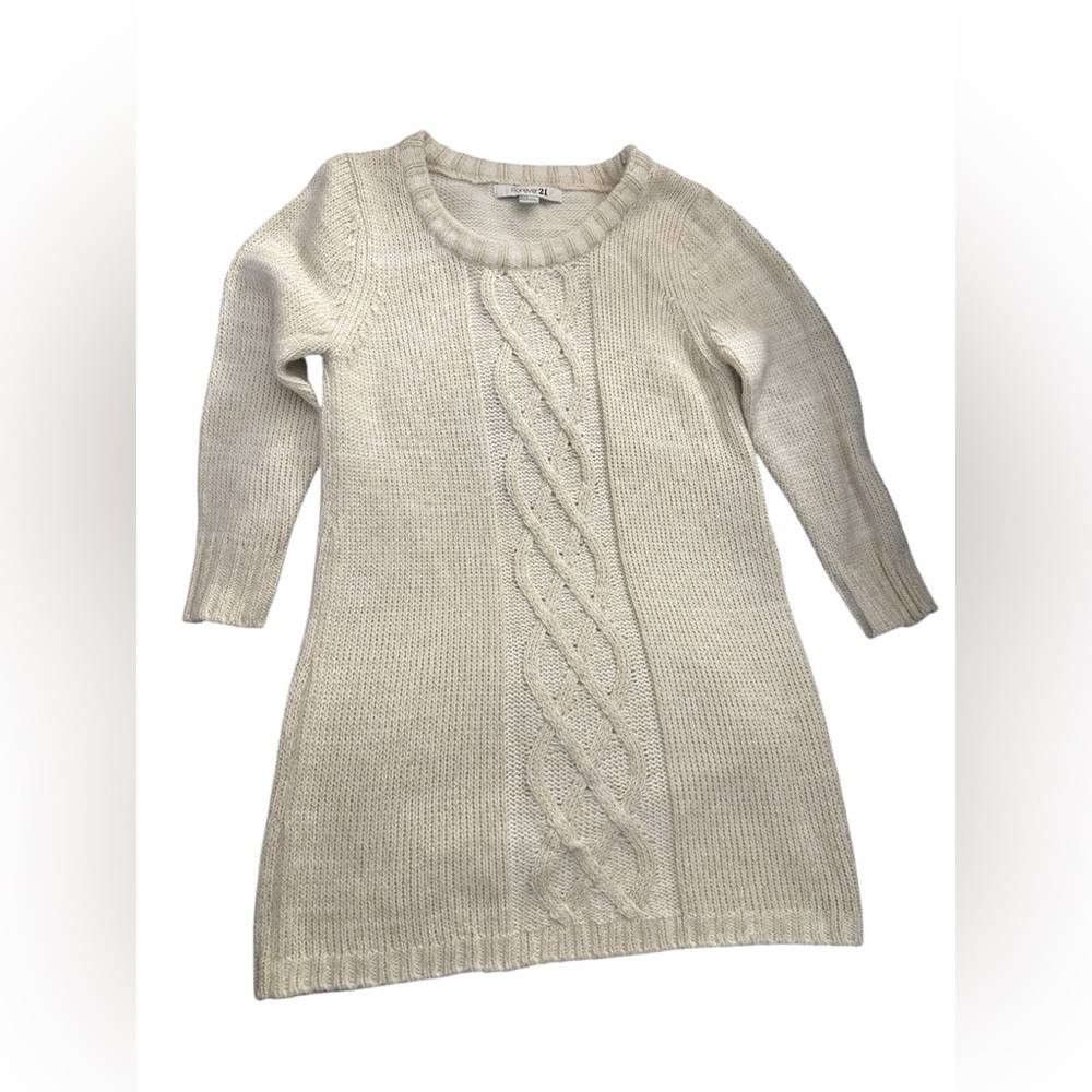 Forever 21 3/4 Sleeve Mini Sweater Dress - Picture 2 of 5
